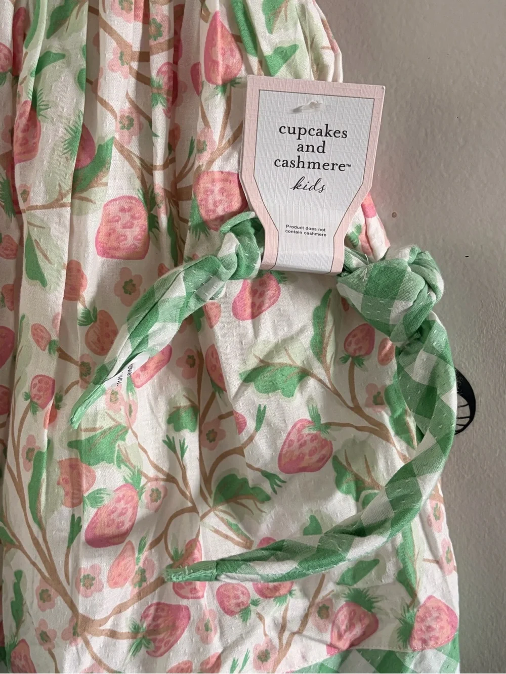 Cupcakes & Cashmere Pink Strawberry Print Dress with Matching Headband